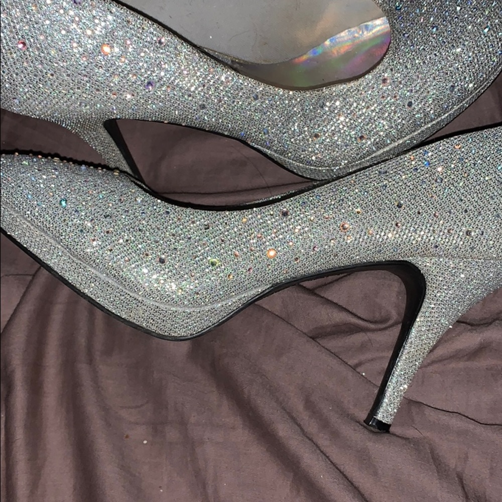 Silver Hot Tomato Heels